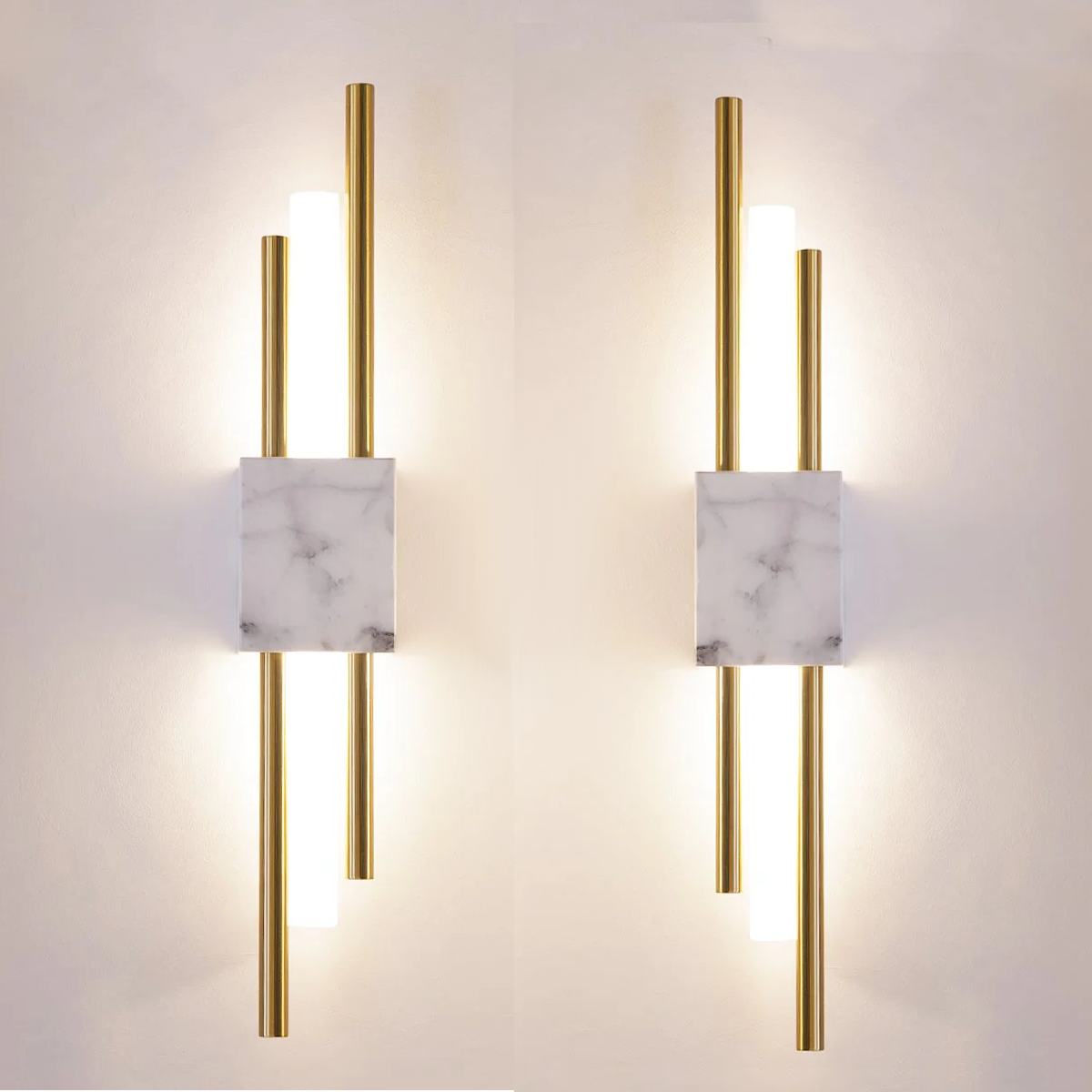 Glitch Wall Light • White Stone  • 2 Pack