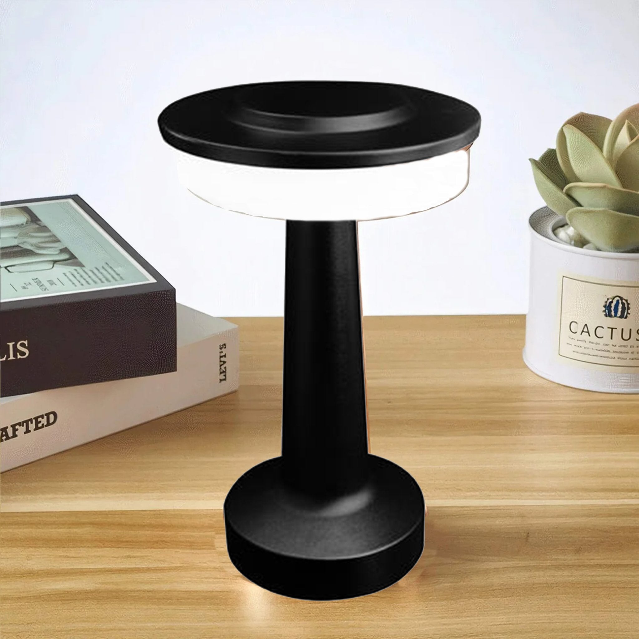 Affluent Table Lamp • Black • Rechargeable Battery • 2 Pack - Table Lamp - Haus of Interiors