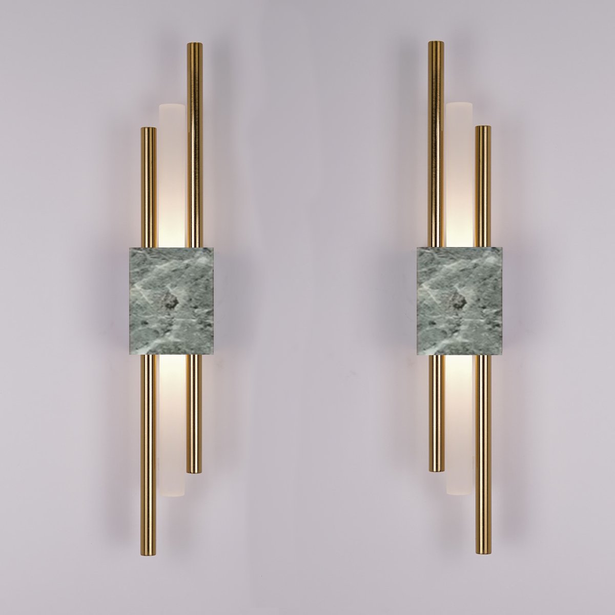 Glitch Wall Light • Green Stone • Wall Wired • 2 - Pack - Haus of Interiors