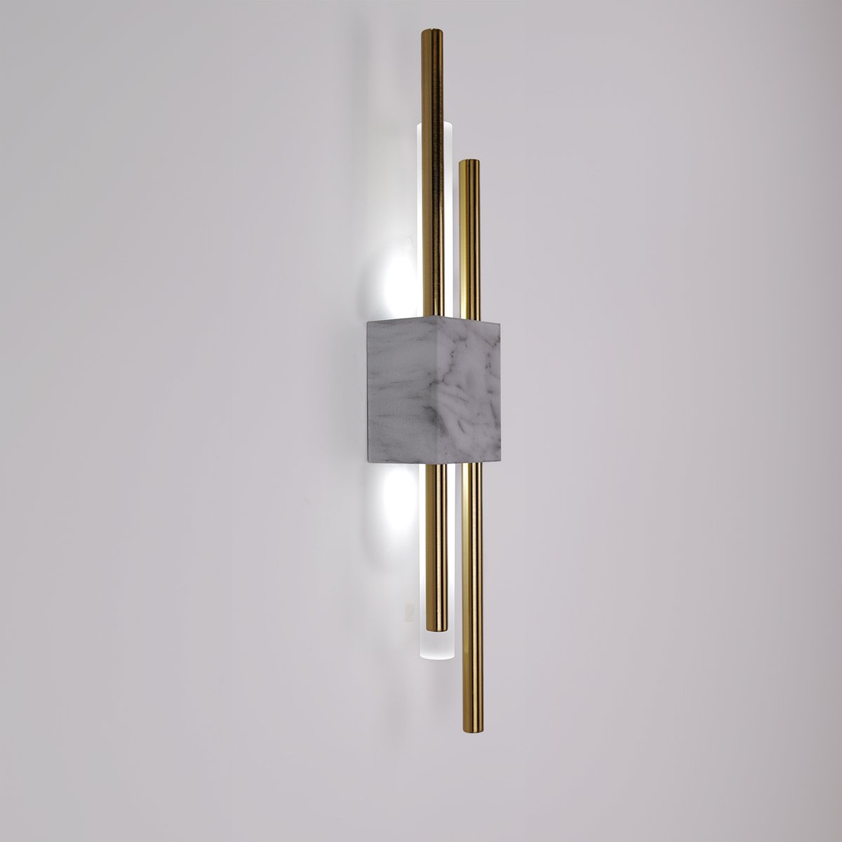 Glitch Wall Light • White Stone • Wall Wired • 2 - Pack - Haus of Interiors