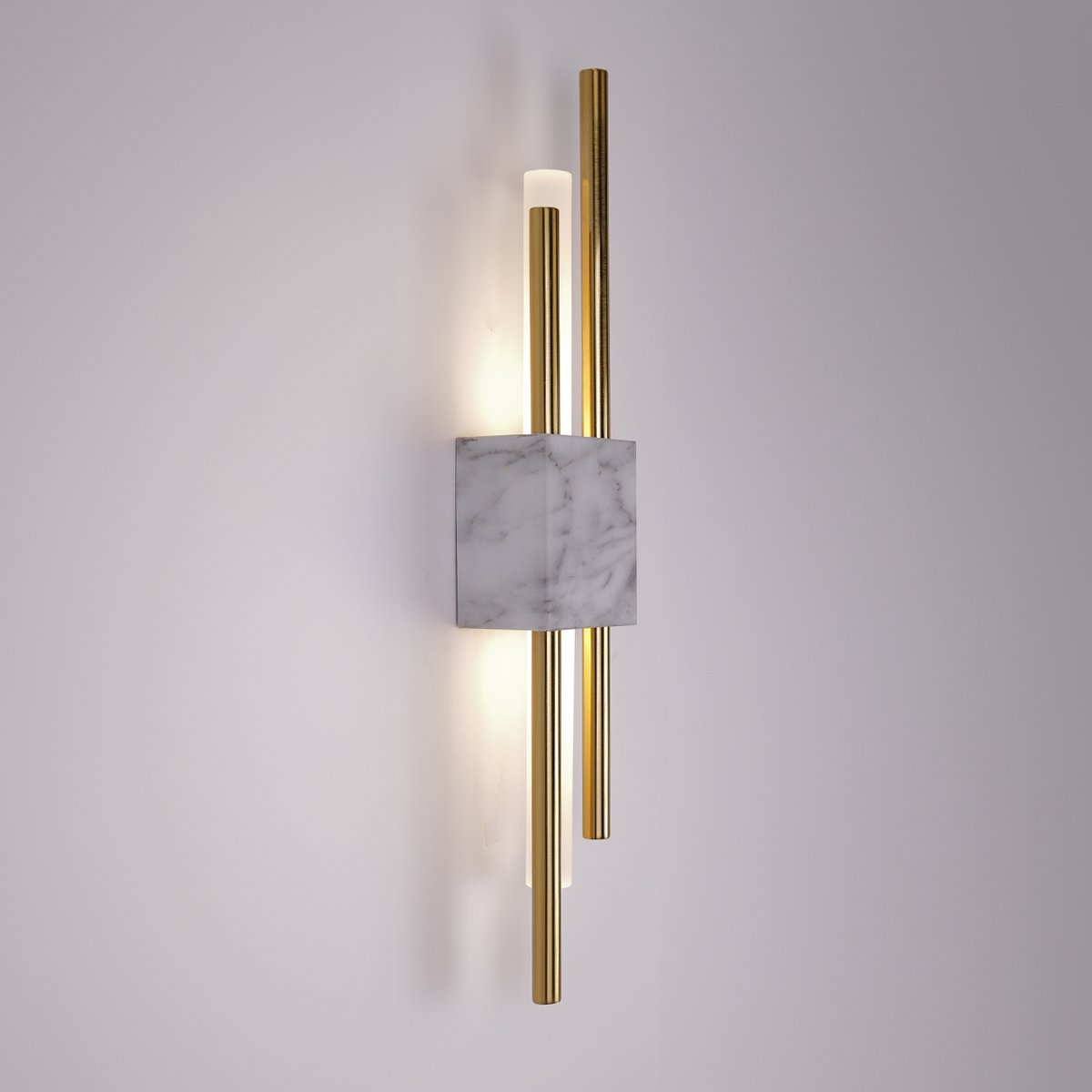 Glitch Wall Light • White Stone • Wall Wired • 2 - Pack - Haus of Interiors