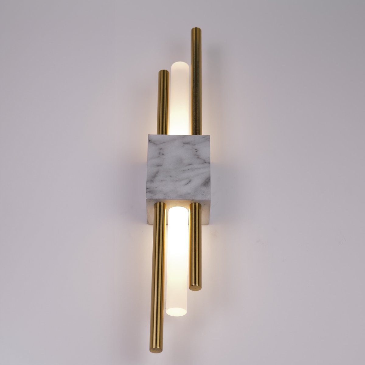 Glitch Wall Light • White Stone • Wall Wired • 2 - Pack - Haus of Interiors