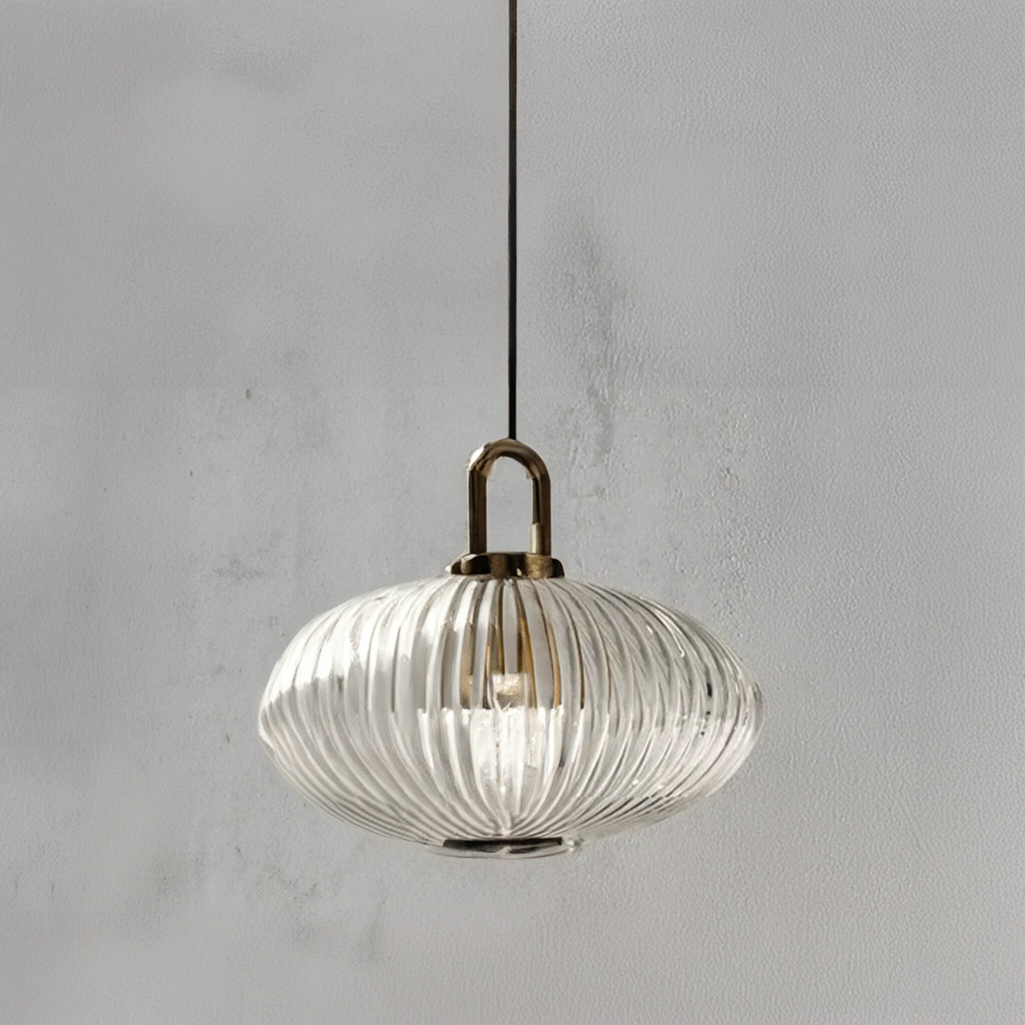 Italian Glass Ceiling Pendants • Clear • 2 Pack - Pendant - Haus of Interiors