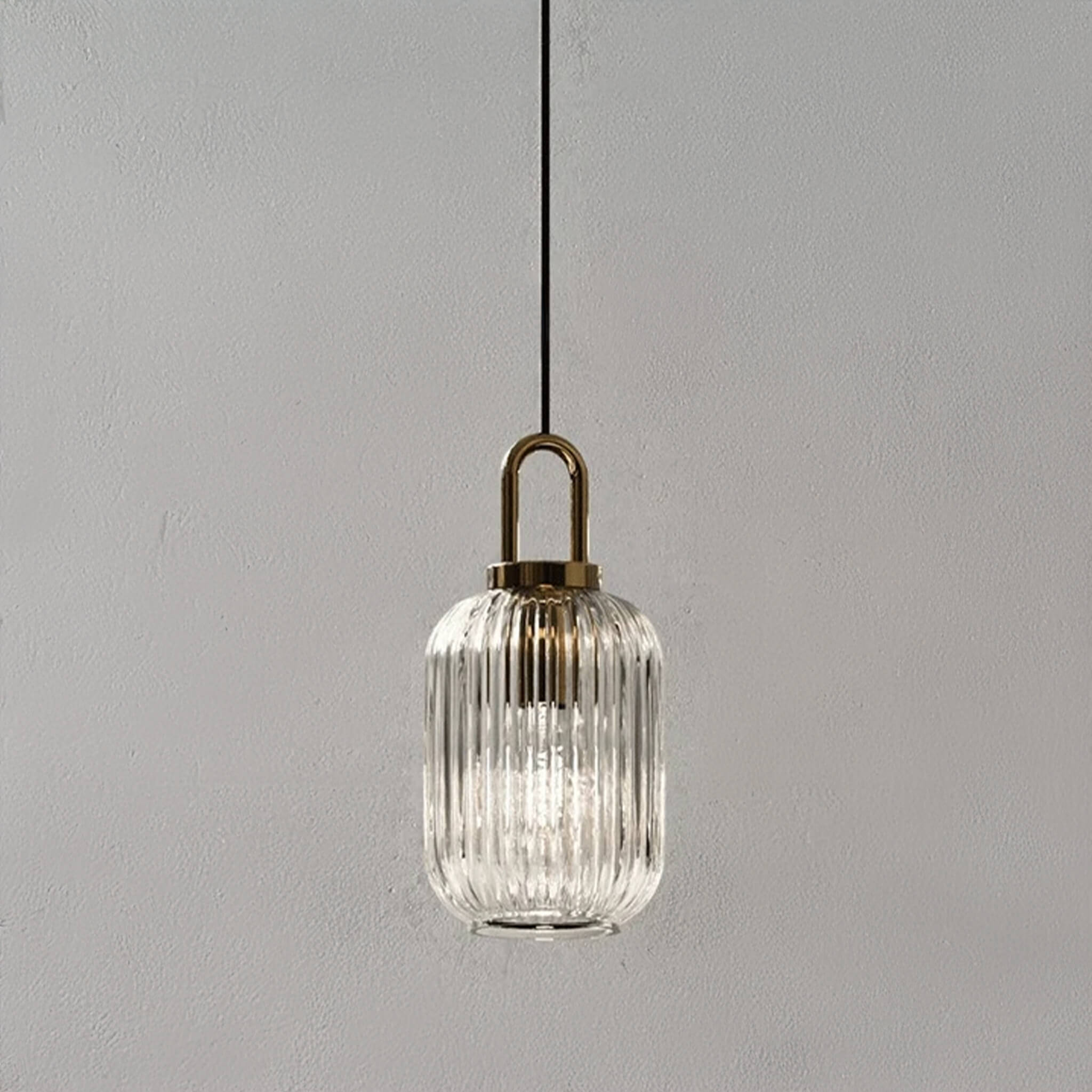 Italian Glass Ceiling Pendants • Clear • 2 Pack - Pendant - Haus of Interiors