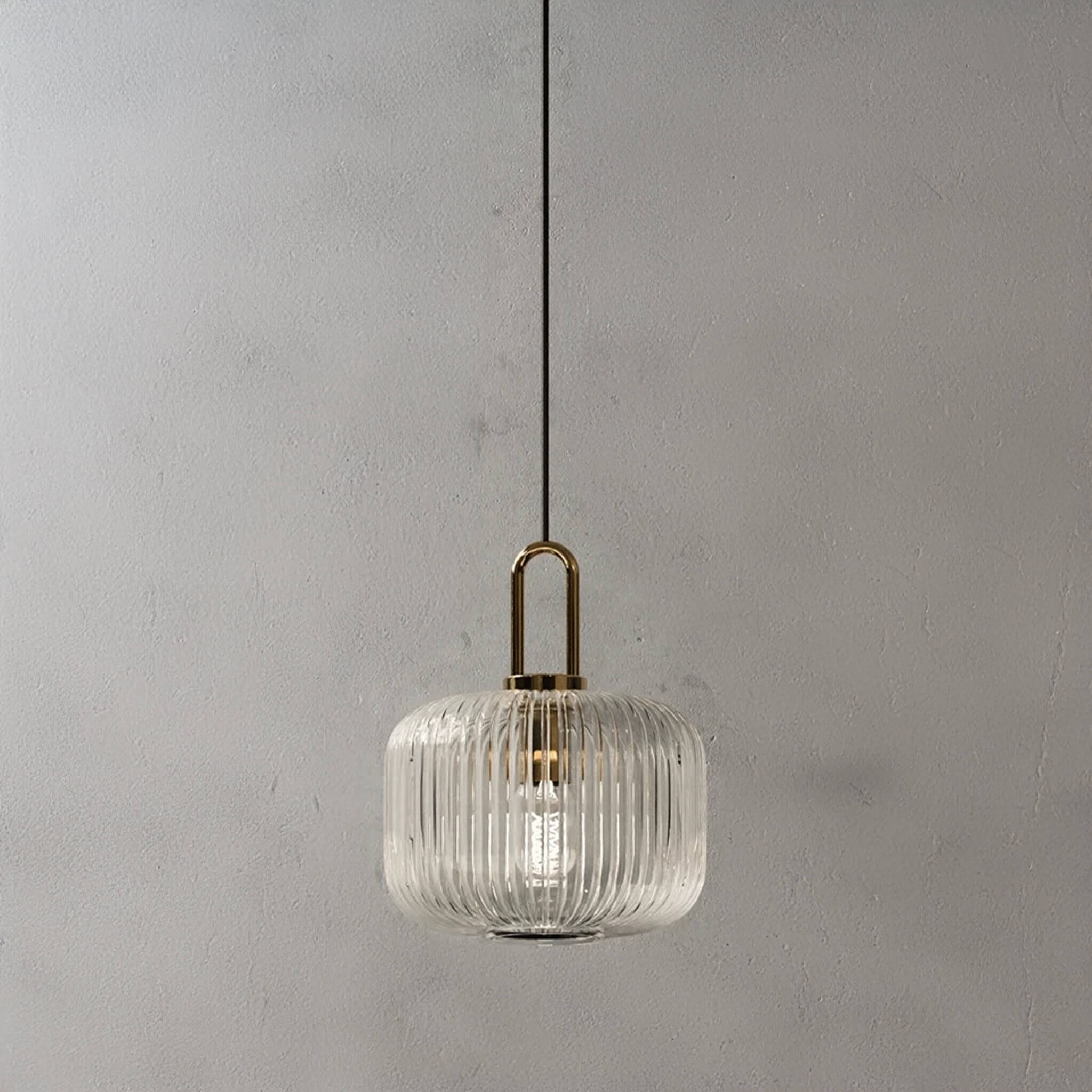 Italian Glass Ceiling Pendants • Clear • 2 Pack - Pendant - Haus of Interiors