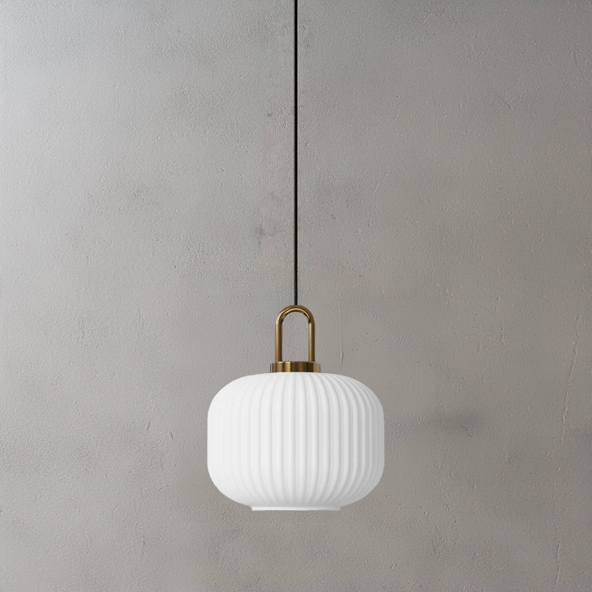 Italian Glass Ceiling Pendants • White • 2 Pack - Pendant - Haus of Interiors