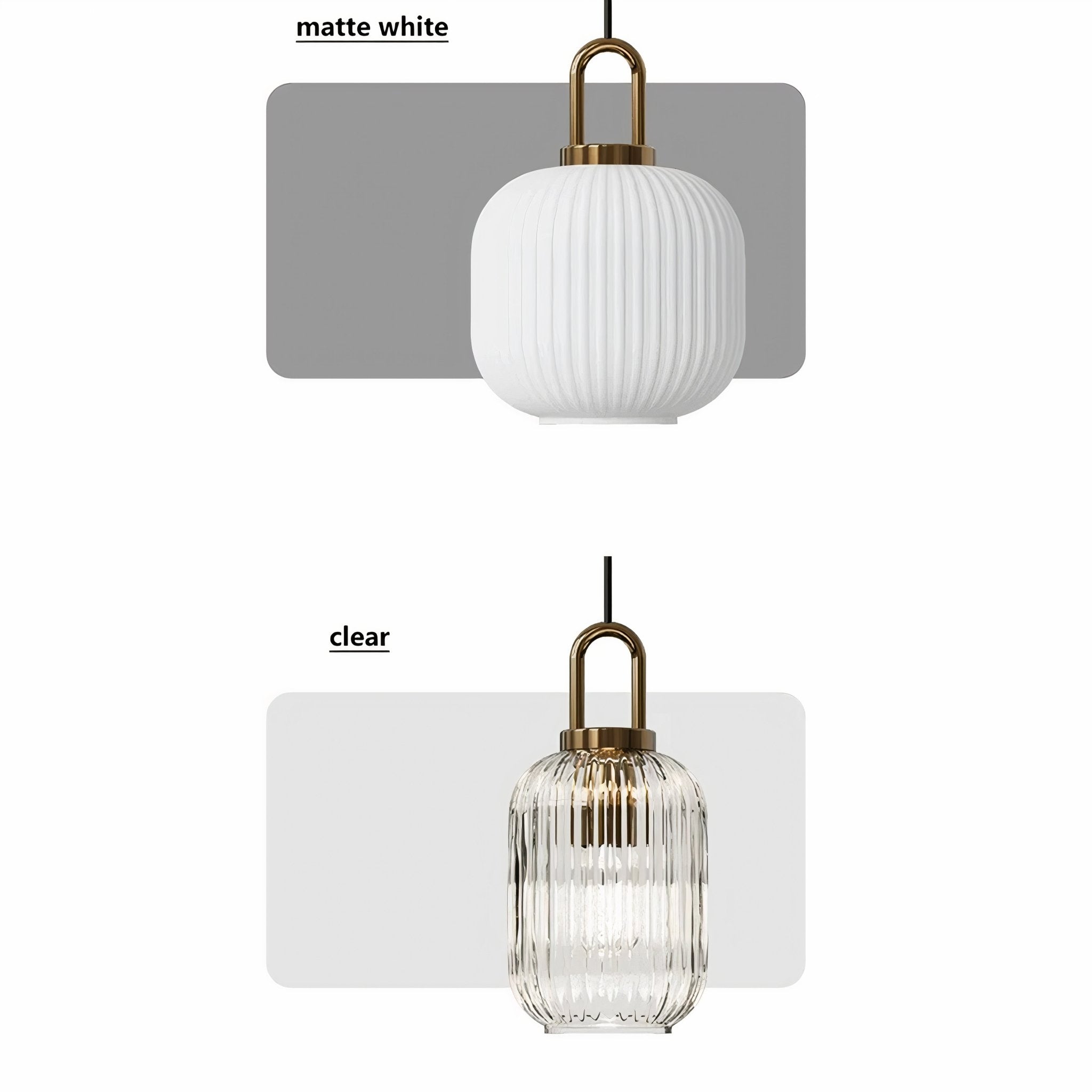 Italian Glass Ceiling Pendants • White • 2 Pack - Pendant - Haus of Interiors