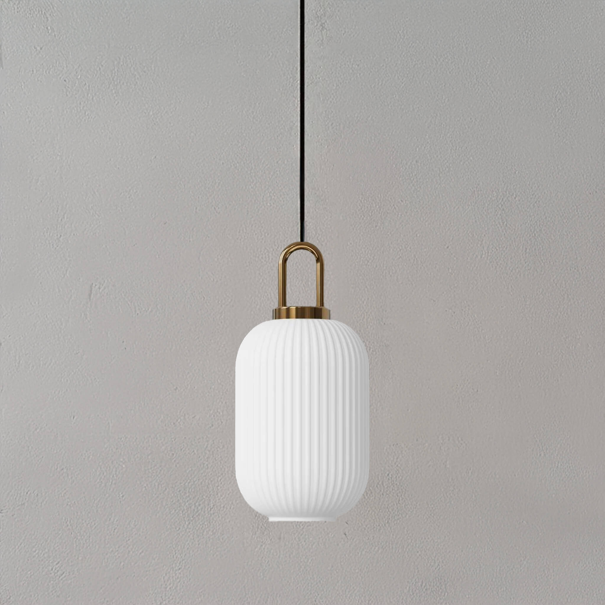 Italian Glass Ceiling Pendants • White • 2 Pack - Pendant - Haus of Interiors