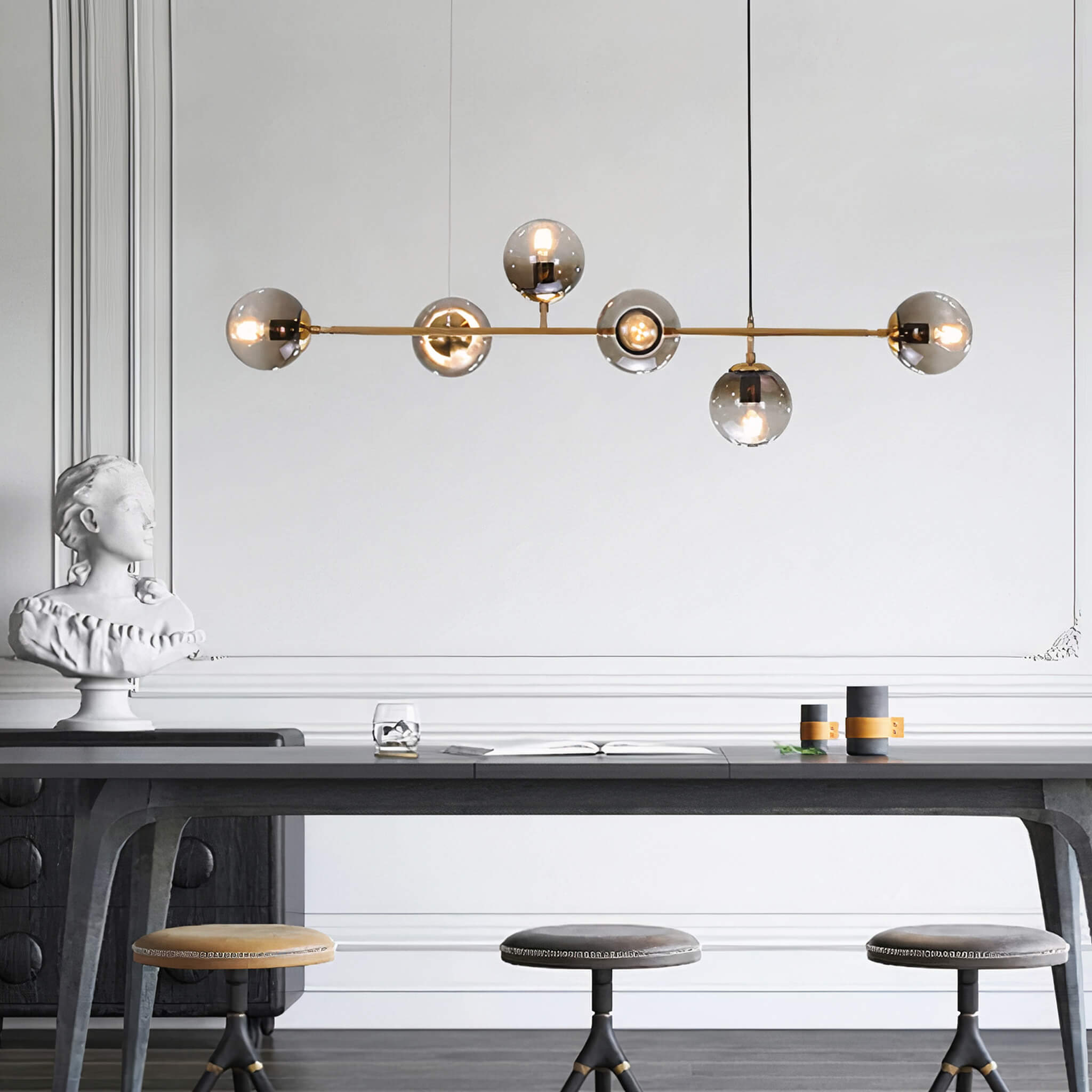 London Loft Ceiling Light • Gold - Chandelier - Haus of Interiors