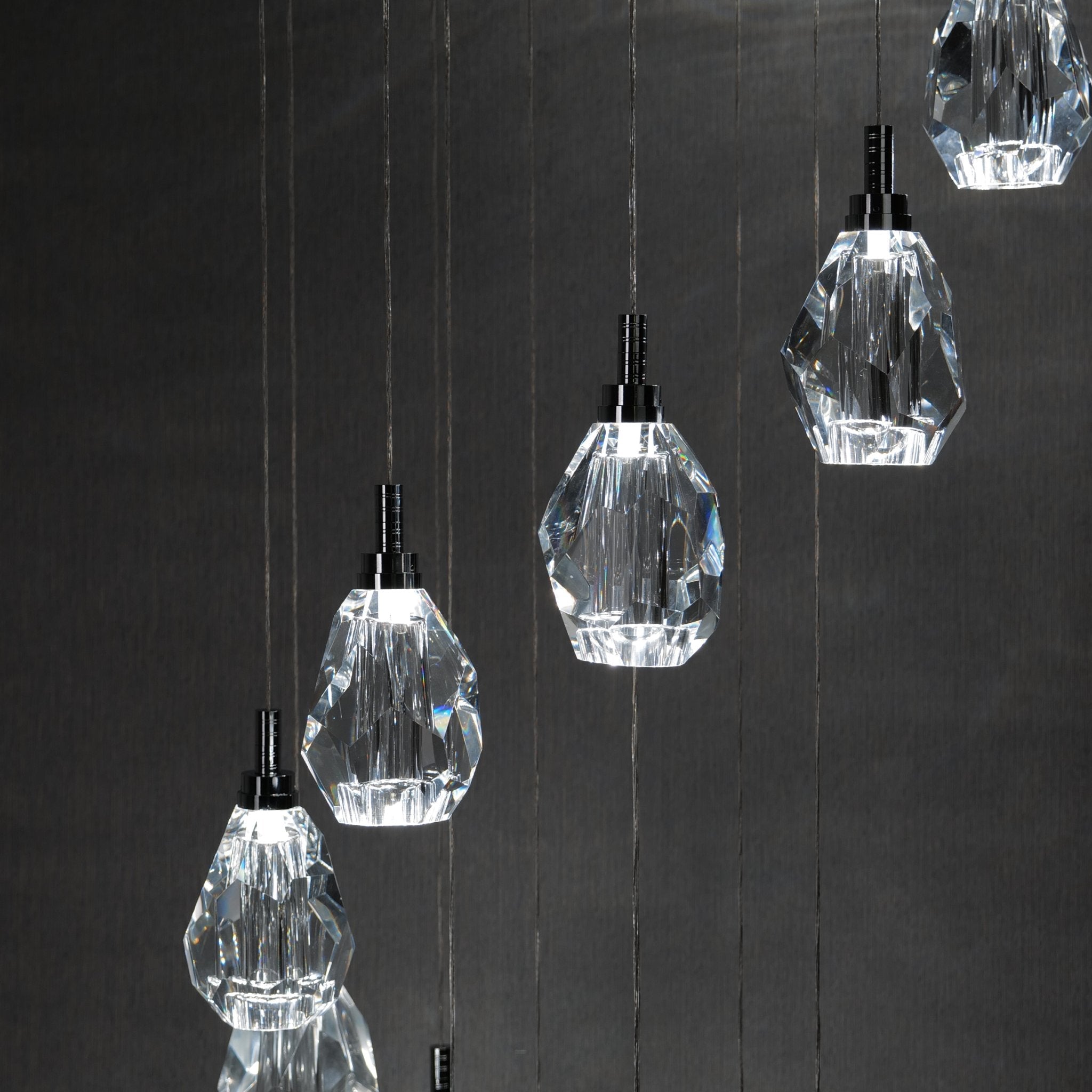 Luxe Crystals Chandelier - Chandelier - Haus of Interiors