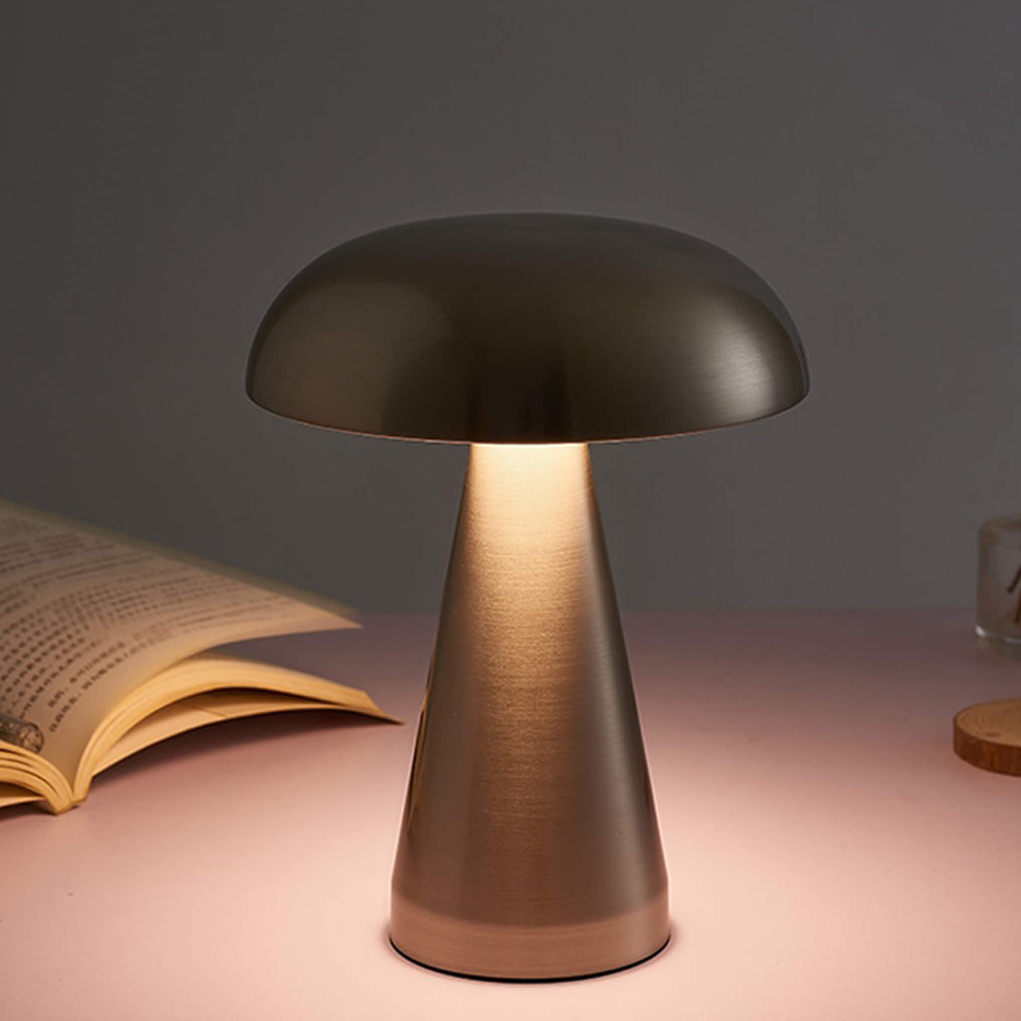 Porcini Table Lamp • Copper • Rechargeable Battery • 2 Pack - Table Lamp - Haus of Interiors