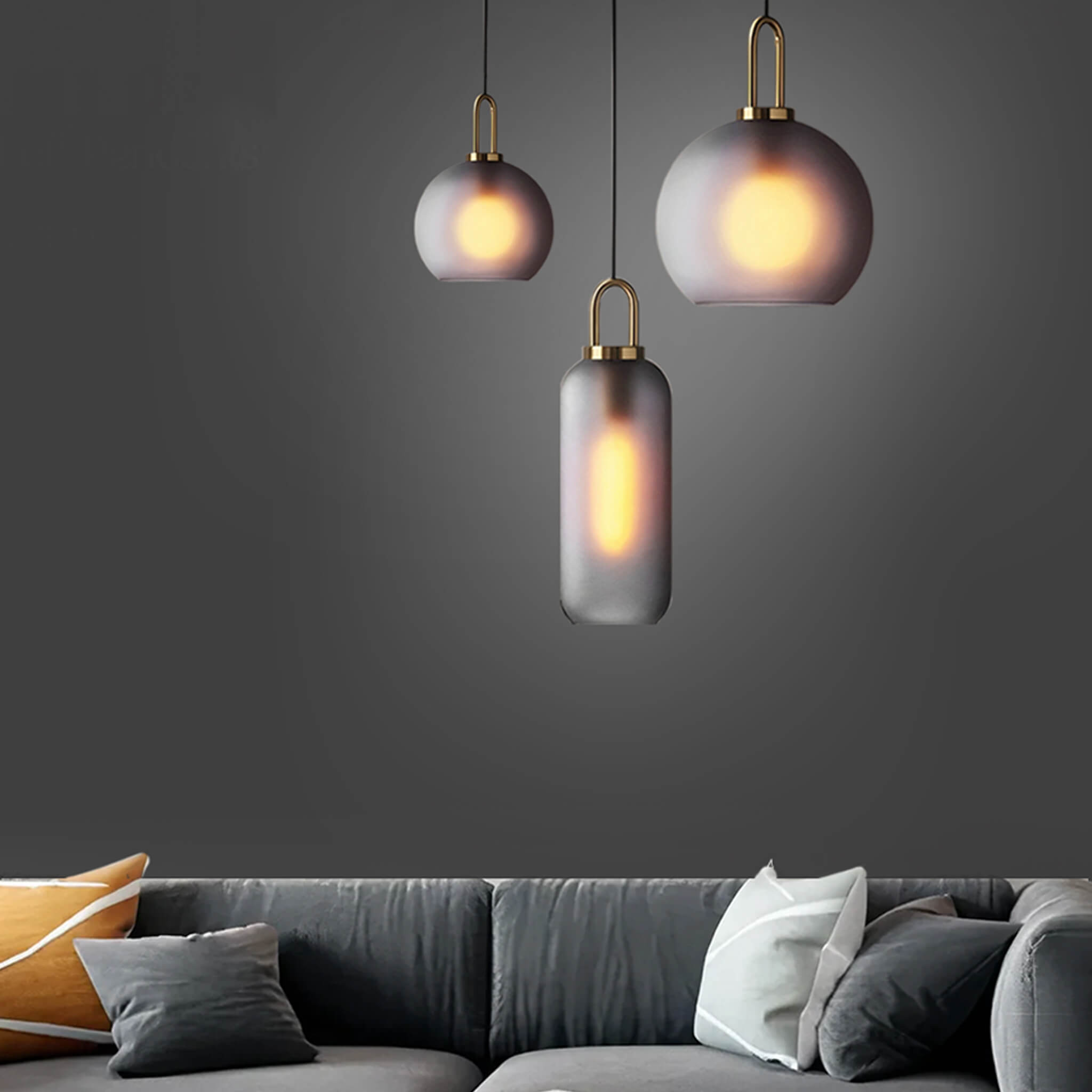 Smoked Loft Ceiling Pendants - Pendant - Haus of Interiors