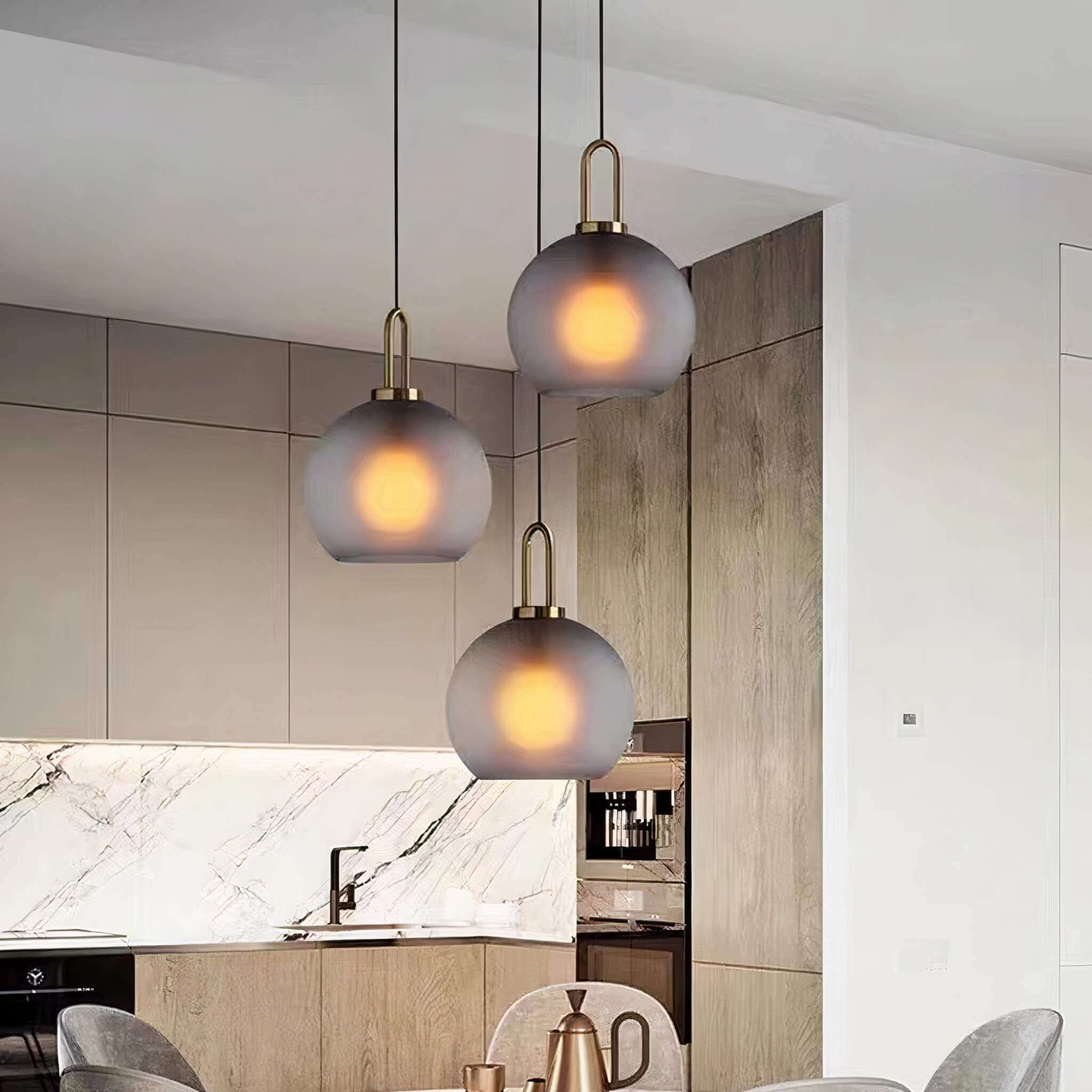 Smoked Loft Ceiling Pendants - Pendant - Haus of Interiors