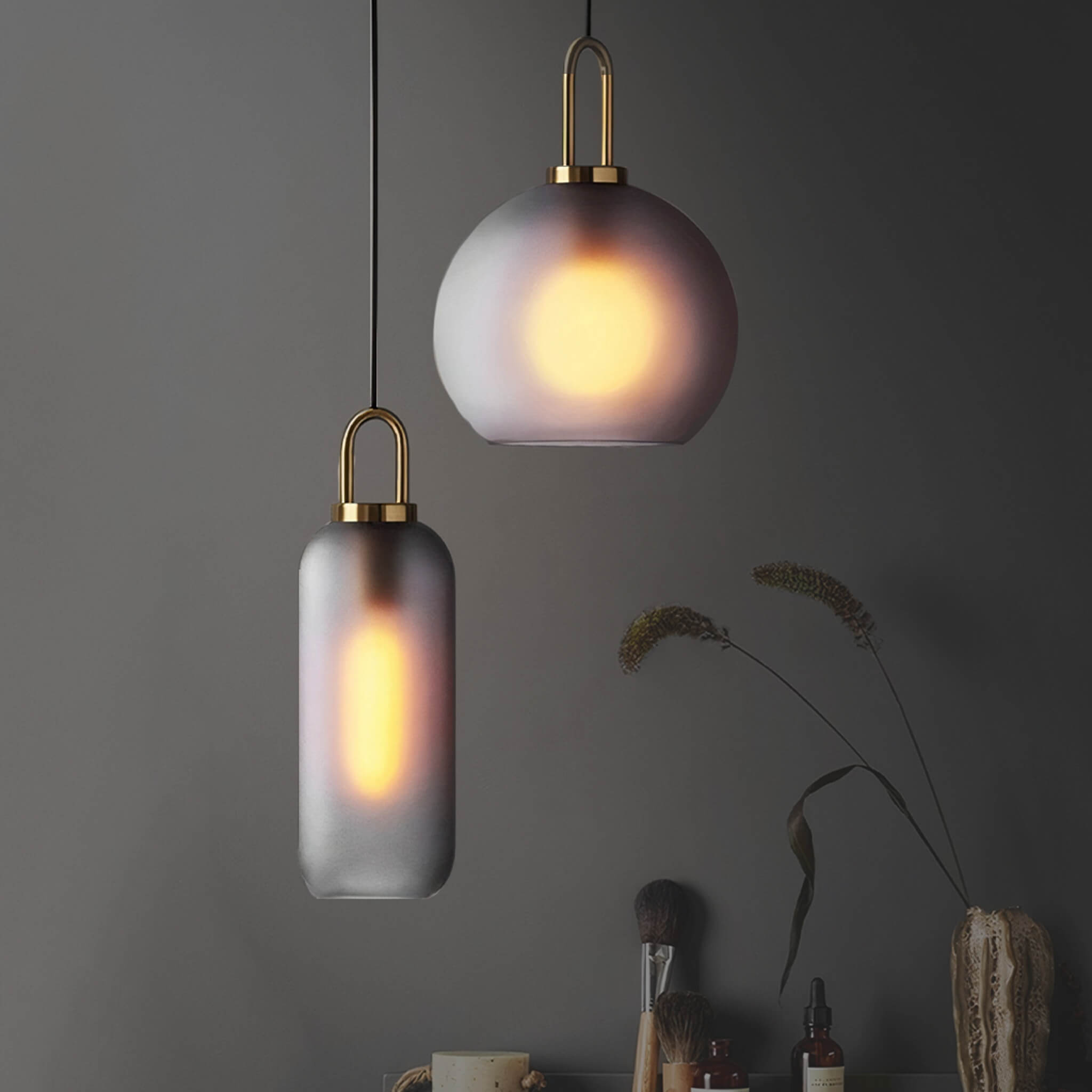 Smoked Loft Ceiling Pendants - Pendant - Haus of Interiors